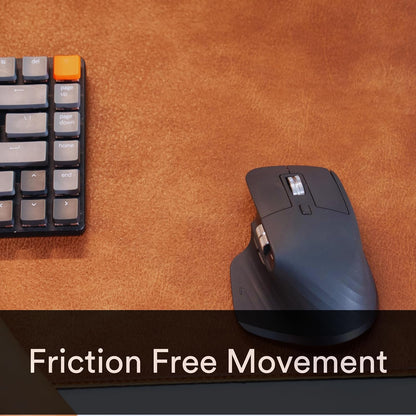 Premium Distressed Faux Vegan Leather Desk Mat | Multifunctional Desk Pad for Home Office | (Brown/Tan, 12" x 36")