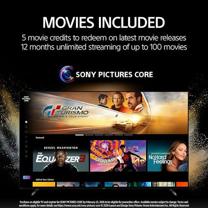 Sony BRAVIA 8 II 55 Inch TV, QD OLED, 4K Smart Google TV, XR Processor with AI Technology, Ultra Slim Design, 120hz Television, Dolby Vision/Atmos, Exclusive Features for PS5, K-55XR80M2, 2025 Model