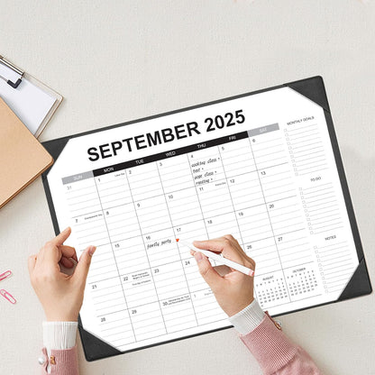 Desk Calendar 2025-2026 with Desk Mat – 22" x 17" Large Desk Pad Calendar Runs From Sep 2025 to Dec 2026, Office Supplies Desktop Monthly Calendar for Home & Office
