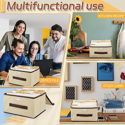 Zhanmai 2 Pcs Greeting Card Organizer Greeting Card Storage Box Card Organizer Box with 30 Pcs Dividers Stores 140+ Cards with Self Stick Labels for Storing Cards Envelopes Stickers Photos Notecards