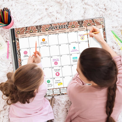 Ospelelf Desk Calendar 2025-2026 Large 22'' x 17'', 2025 Monthly Desktop Calendar, 18 Month Family Calendar, Use July 2025 - Dec 2026