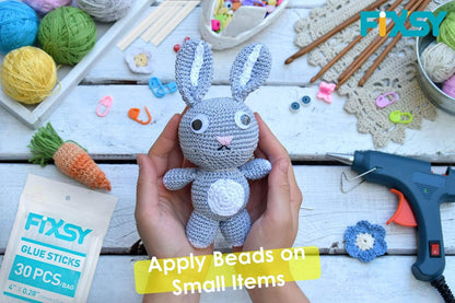 FIXSY Hot Glue Gun Sticks Low Temp Low Melt Cool Glue, Mini Size 4" Long x .28" Diameter 5/16 7mm, 30 Counts/Pack, 15 Packs, 450 Counts/Box, Scrapbooking