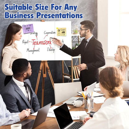 Trifold Poster Board,4 Pack 24" x 16" White Corrugated Poster Boards,Display Board,Perfect for School Projects, Science Fairs, Event Displays, and Business Presentations