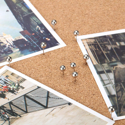 Map Tacks Push Pins Small Size 300 Packs (Silver, 1/5 Inch)