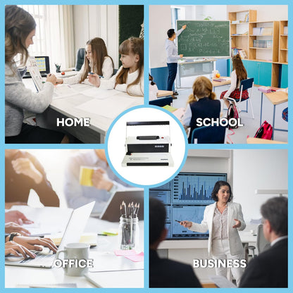 Coilbind S20 Spiral Coil Binding Machine for Office – Heavy Duty Hole Punch Electric Coil Inserter – Adjustable Margins – Clean Binding - Free Crimper Tool & 100 Coils – 4:1 Pitch – 20 Sheet Capacity