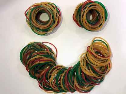 Rubber Bands, Size 16 Colorful Rubber Band (2 1/2" x 1/16"), #16 Elastic Bands Durable Non Latex Rubber Bands Bulk for Office Supplies Bank Paper Bills Money Roll, 1/4 Pound Bag