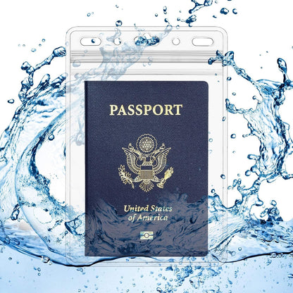 Claev Fast Seal Vertical 4x6 Passport & Card Holders (4x6 Extra Large (XXL), 250 Pack), Clear Waterproof ID Plastic Name Card Badge Holders for Travel, Conferences, Conventions