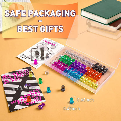 VNDUEEY 96PCS Strong Fridge Magnets, Colorful Magnetic Push Pins for Bulletin Board, Dry Erase Magnets Refrigerator Magnet, Small Strong Magnets for Whiteboard, Kitchen, School, Office, Map (8 Colors)