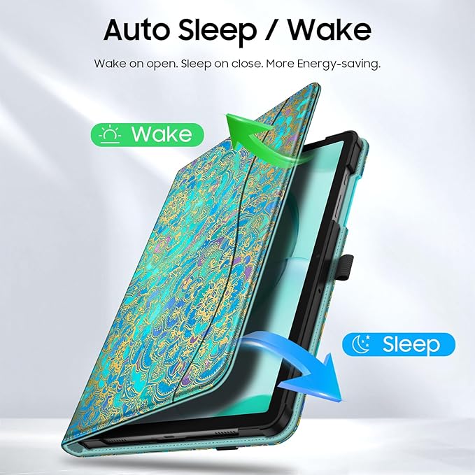 Fintie Case for Samsung Galaxy Tab A9 Plus/A9+ 5G 11 Inch 2023 Model (SM-X210/X216/X218), Multi-Angle Viewing Smart Stand Back Cover with Pocket Auto Wake/Sleep, Shades of Blue