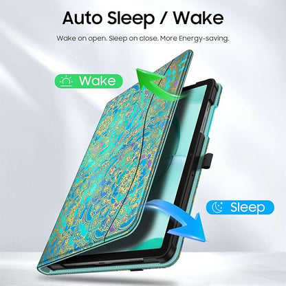 Fintie Case for Samsung Galaxy Tab A9 Plus/A9+ 5G 11 Inch 2023 Model (SM-X210/X216/X218), Multi-Angle Viewing Smart Stand Back Cover with Pocket Auto Wake/Sleep, Shades of Blue