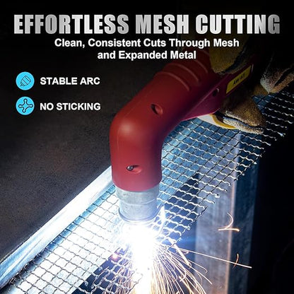 AZZUNO Plasma Cutter 65Amps, Non-Touch Pilot Arc, 110/220V Dual Voltage Large LED Display Plasma Cutting Machine, IGBT Inverter Air Sensor Technology, Max Cut 1" Plate/Mesh Cutting