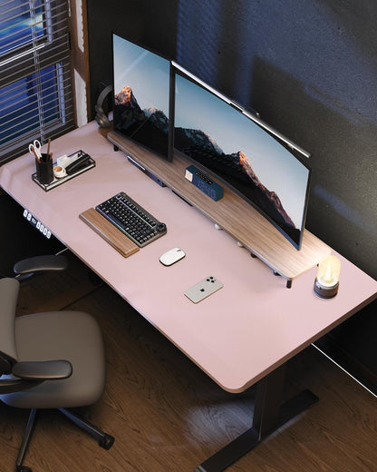 Large Desk Mat 55"x24" - Premium Non-Slip Desk Pad, Waterproof and Scratch-Resistant Office Desk Protector, Large Desk pad Workspace Mat for Home and Office(Light Pink)