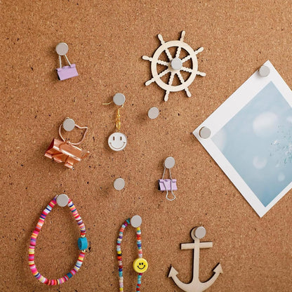 Silver Thumb Tacks, Multipurpose Upholstery Nails, Decorative Nail Heads, and Wall Tacks for Secure Fixing & DIY Projects, 100Pcs