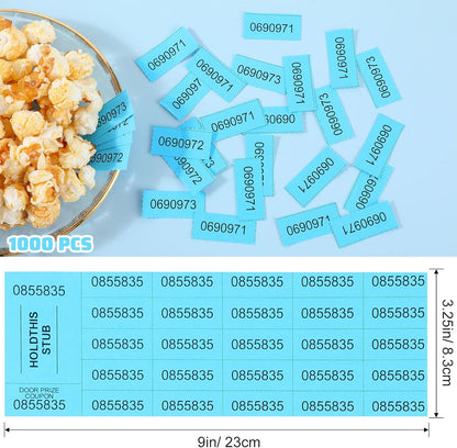 Kosiz 1000 Sheets 25 Bid Raffle Tickets Chinese Auction Ticket Sheets for Events Church (Lake Blue)