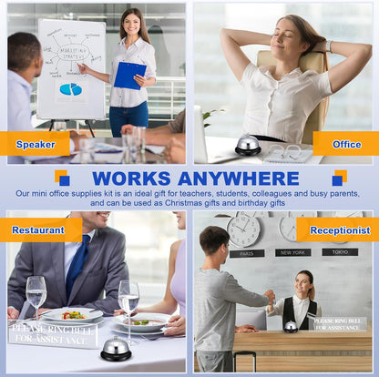 Desk Bell for Service and Please Ring Sign 2" x 8" Acrylic No Receptionist Sign Call Ring Bell for Office Hotel Restaurant Counter Reception Area
