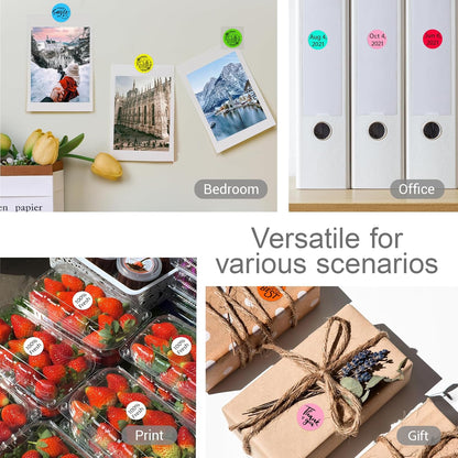 1 Inch Circle Dot Stickers 10000PCS Color Coding Thermal Labels Dots Writable Printable Small Round Stickers for Office, Classroom, Inventory, Garage, Organizing Storage, 10 Mixed Color