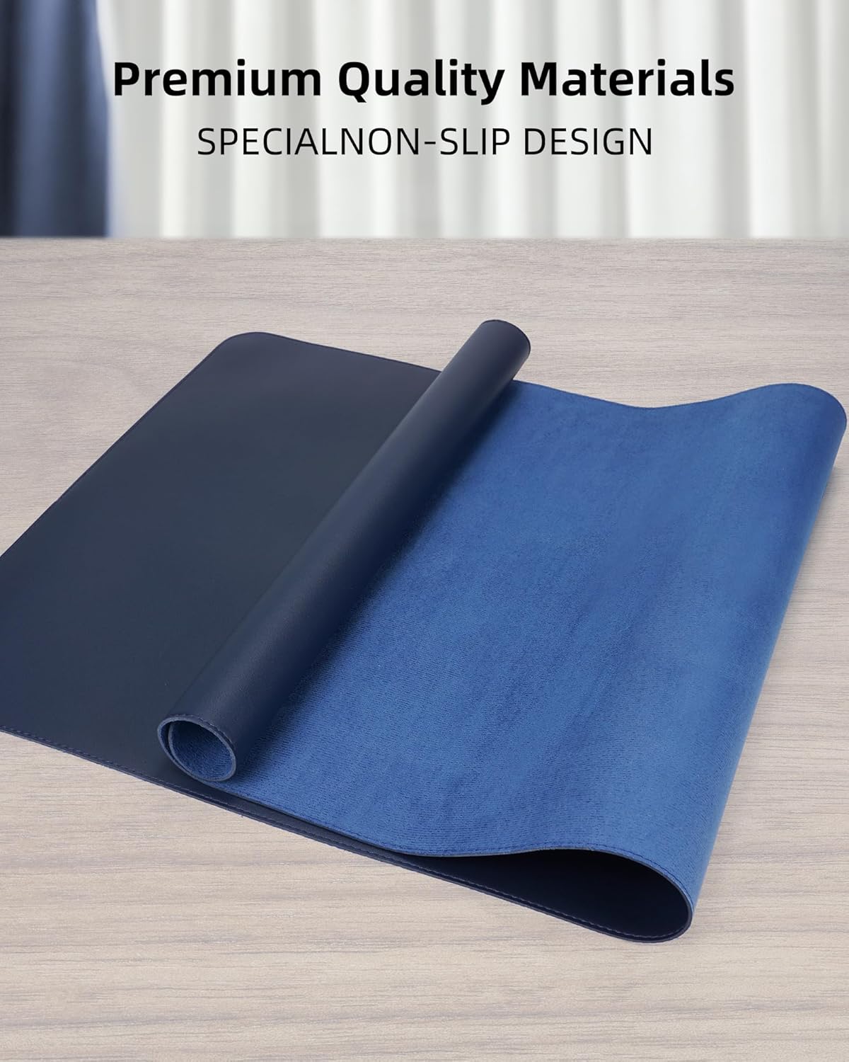 Extra Large Desk Mat - 63"x 17" Non-Slip Desk Pad for Office and Home - Ideal for Large Mouse Pad and Desk Mats on Top of Desks(Midnight Blue)