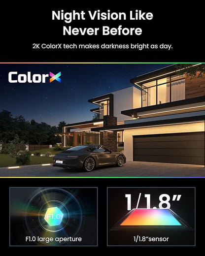 REOLINK Altas 2K Solar Camera Outdoor Wireless, Pre-Record Cameras for Home Security, 540 Days Battery Life, F1.0 ColorX Night Vision, Wi-Fi 6, AI Detection, Home Hub Compatible, No Subscription