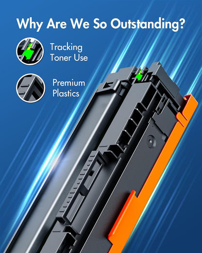 414A Toner Cartridge 4 Pack (with Chip) - 414X Replacement for HP 414A HP 414X, Compatible with HP Color Laserje Pro MFP M479fdw Toner, Color Laserje Pro M454dw M454dn M480f M455dn Printer | W2020A