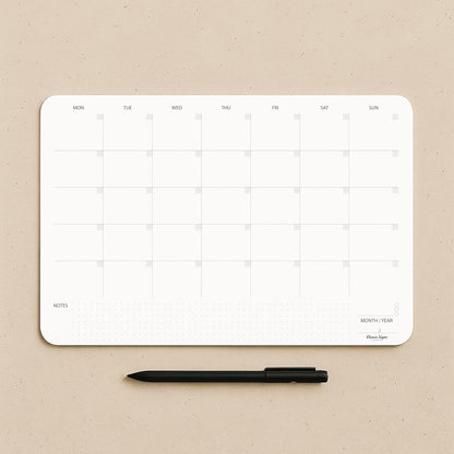 Undated Monthly Planner Notepad,Desk Calendar for Organizing&Scheduling Tasks-Productivity Tracker,Goals,Notes&To-Do Lists–A4 Size (8,3"X11,7")Premium Thick Paper with Cardboard Back Support 50 Sheets