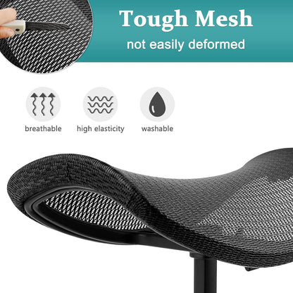 Footrest for Desk Adjustable Height 2-in-1 Function Rotatable Ergonomic Under Desk Footrest Ottoman Stool Rolling Leg Rest for Home Office (Black)