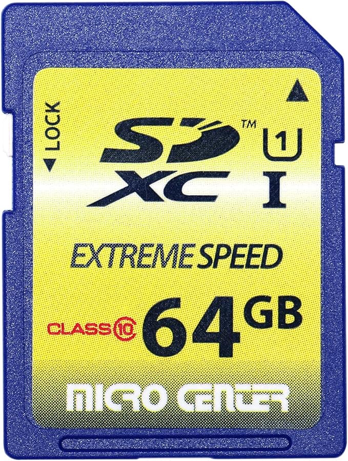 INLAND 64GB Class 10 SDXC Flash Memory Card Standard Full Size SD Chip USH-I U1 Trail Camera by Micro Center