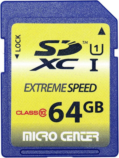 INLAND 64GB Class 10 SDXC Flash Memory Card Standard Full Size SD Chip USH-I U1 Trail Camera by Micro Center