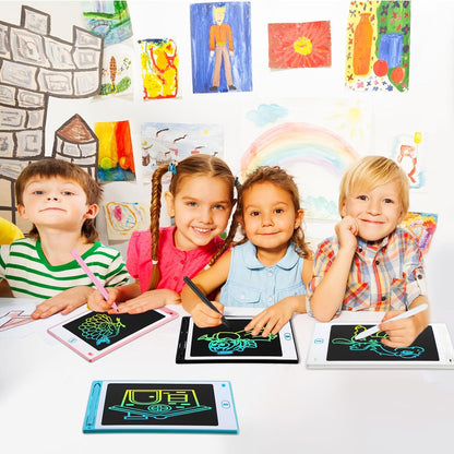 Tinlade 12 Pack LCD Writing Drawing Tablets 8.5 Inch Bulk Colorful Doodle Board Erasable Electronic Painting Drawing Pads Learning Toy Gifts for Kids Christmas School(Pink, Blue, White, Black)