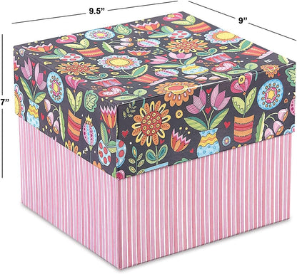Mary Engelbreit Card Greeting Organizer Box - Stores 140+ cards (not included). 7" x 9" x 9-1/2", Occasion & Recipient Dividers & Labels, Birthday, Get Well, Sympathy etc.