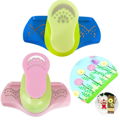 MIAO JIN 2PCS Craft Punch Hemming Big Tool Edge Paper Puncher Hand Scrapbooking Fancy Border Perforator Fancy Hole DIY Art scrapbooks, Gift Cards, Wedding Cards, Decorations