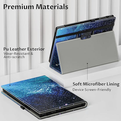 VORI Case for All-New Amazon Kindle Fire HD 10 Tablet (13th/11th Generation 2023/2021 Release) and Fire HD 10 Plus 10.1" - Slim Folding Stand Folio Cover with Auto Wake/Sleep & Hand Strap, Galaxy