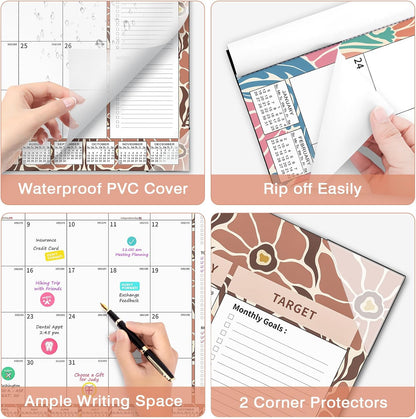Ospelelf Desk Calendar 2025-2026 Large 22'' x 17'', 2025 Monthly Desktop Calendar, 18 Month Family Calendar, Use July 2025 - Dec 2026