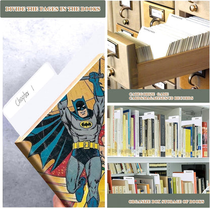 50 Pieces Comic Book Dividers with Tabs,Patient Divider Cards,Card Dividers Comic Book Boards for Storage Boxes 11.22 X 7.24 Inche