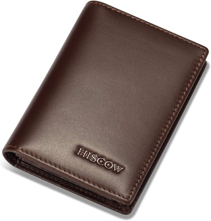 Leather Business Card Case Holder for Men & Women, Italian Calfskin