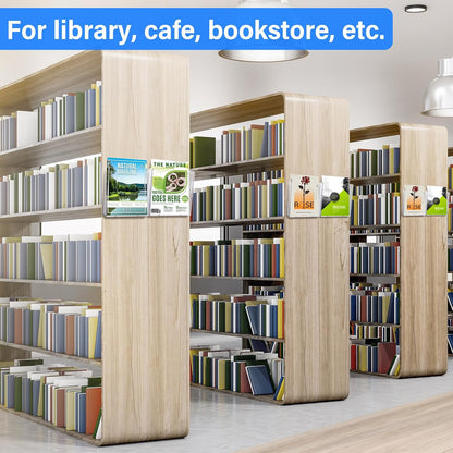 Ripeng 12 Pack Brochure Holder Wall Mount 6 x 9 Inch Clear Flyer Holder Magazine Pamphlet Display Stand Acrylic Wall Organizer Plastic Wall File Holder for Literature Mail Paper Document Rack Display
