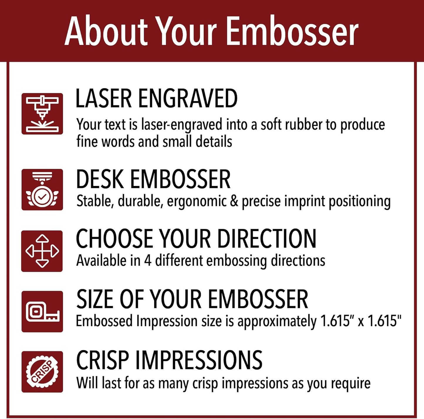 Ohio Round Notary Embosser | Official State Embosser | Official Seals | Meets State Specifications (Ohio, Round Embosser)