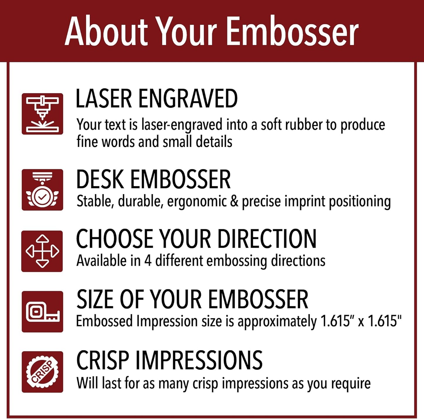 Georgia Round Notary Embosser | Official State Embosser | Official Seals | Meets State Specifications (Georgia, Round Embosser)