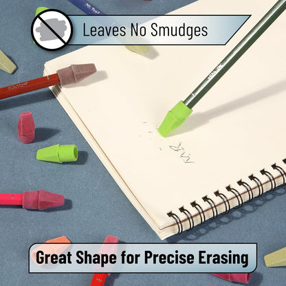 Mr. Pen- Pencil Erasers Toppers, 120 Pack, Colorful, Latex Free, No Smudge, Mr Pen Erasers for Pencils