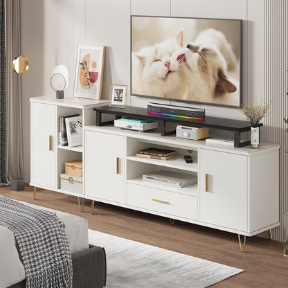 59" Large TV Riser for 32-75 inch TV, TV Riser Stand Shelf with Steel Legs, Tabletop TV Stand Riser for Home Office,Black