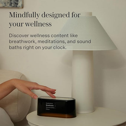 Loftie Alarm Clock with Sound Machine – Smart Alarm Clock w/Light, White Noise, Bluetooth Speaker, Night Light, 100+ Sounds, Blackout Mode, No WiFi Mode, Optional Subscription, Coffee
