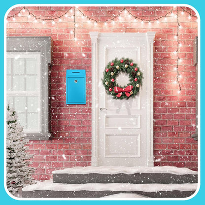 Metal Donation Cash Box Collection Safe Suggestion Box with Lock Wall Mounted Mailbox Delivery Ballot Container for Home Office Outdoor Door