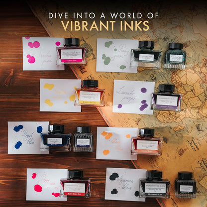 Wordsworth and Black Fountain Pen Ink Bottle (50 ml) Premium Luxury Edition, [Lavender Purple] Fountain Pens Bottled Ink; Classic Designed Bottle Smooth Flow 50 ml…