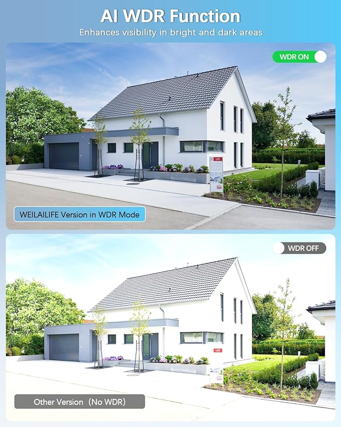 【2-Way Audio】 Wired Security Camera System, Home Video Security Cameras Systems, Outdoor POE IP Cameras Surveillance DVR Kits