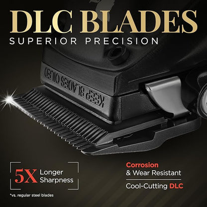 Fagaci Professional Hair Clippers for Men with Superior Precision, 5X Longer Sharpness Professional Barber Clippers Cordless with 2 Blades Fade & Taper, Brushless Motor Mens Hair Clipper Cordless Set