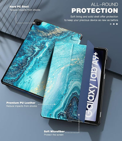 TiMOVO Case for Samsung Galaxy Tab A9+/A9 Plus 11 Inch 2023, Slim Lightweight Stand Hard Back Shell Protective Cover for Galaxy Tab A9+ Tablet SM-X210/X216/X218, Auto Wake/Sleep, Gilding Texture