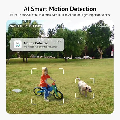 Hugolog 2K Indoor Outdoor Security Cameras for Home Security,Home Camera with Starlight Color Night Vision,Built-in Spotlight,Motion Detection,2-Way Talk,Cloud & Local Storage,Works with Alexa(4 Pack)