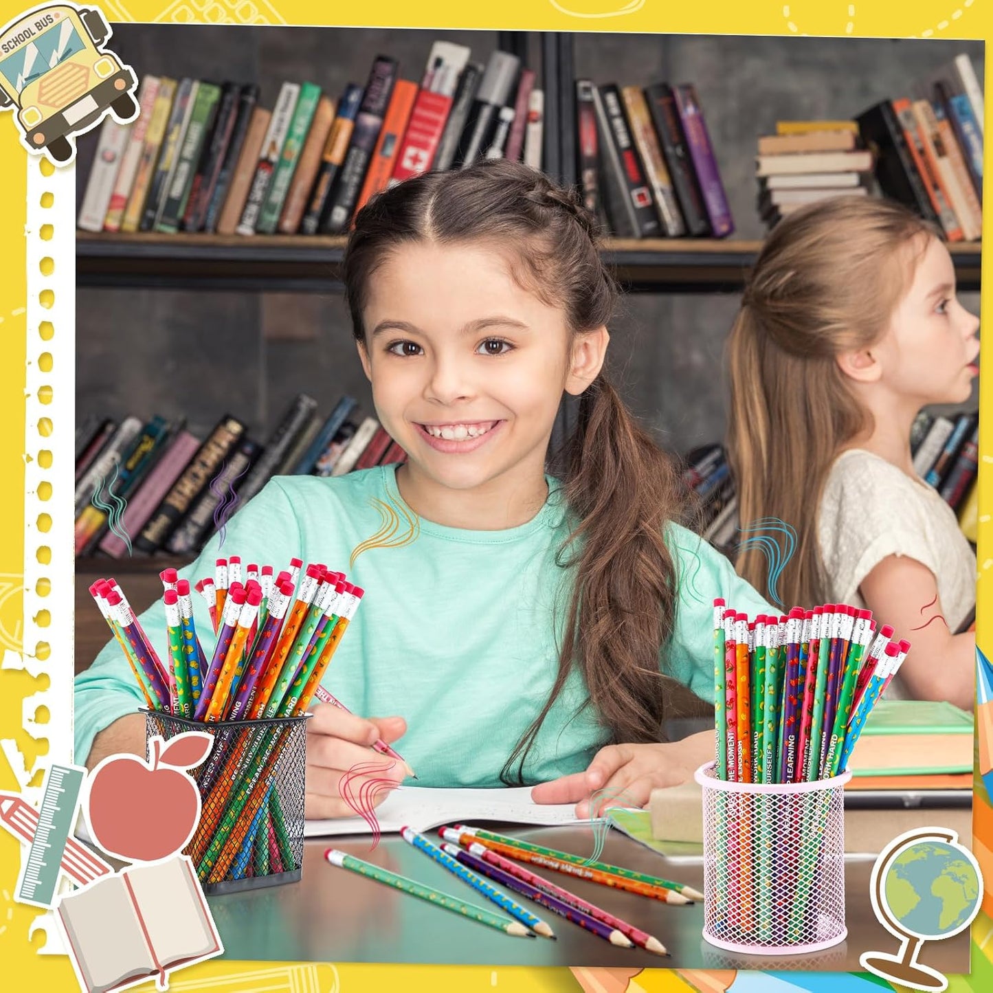 60 Pcs Scented Pencils Bulk for Kids Inspirational Motivational Cute Fun Fruit Wood Smelly Graphite Pencils with Erasers for School Classroom Office Students Girls Boys Gifts Supplies