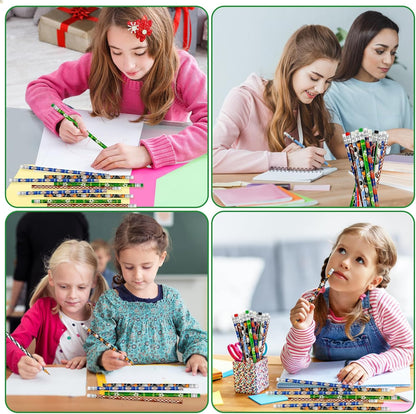 Cinrobiye 96 Pcs Sports Pencils Bulk, Basketball Football Baseball Scoeer Wood Pencils with Erasers Sports for School Prizes Classroom Exchange Gifts Party Favors Supplies, Stationary Gifts