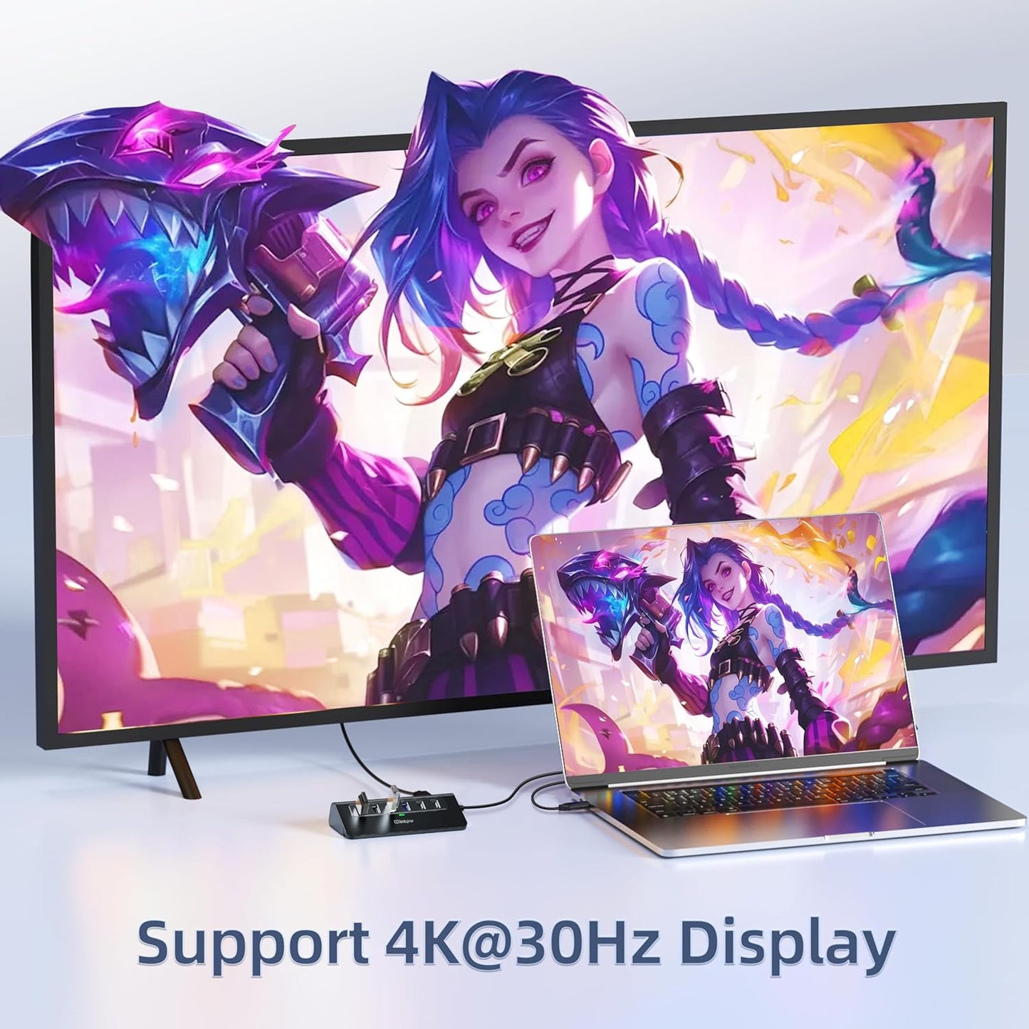 USB C Hub, INTPW 9-in-1 USB C to HDMI Adapter with 4K HDMI, PD 100W, USB-C and 2 USB A 3.0 5Gbps, 2 USB A 2.0, SD/TF Slots for MacBook Pro/Air, iPad Pro, iPhone 15/16 Series and Other Type C Devices