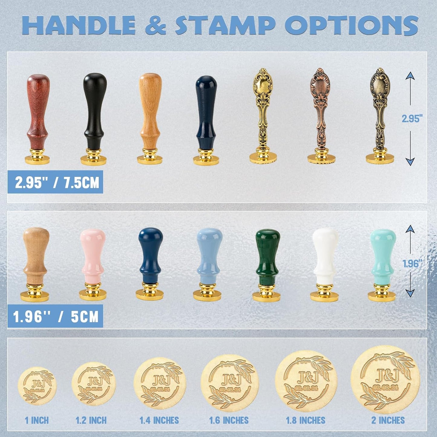 Custom Wax Seal, Personalized Sealing Wax Stamp with Your Picture Logo Design, Wedding Invitation Envelope Crafting Gift Wrap Card Wine Decoration, Handmade Lovers Gifts